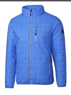 Cutter & Buck Bright Blue Quilted Puffer Jacket unisex